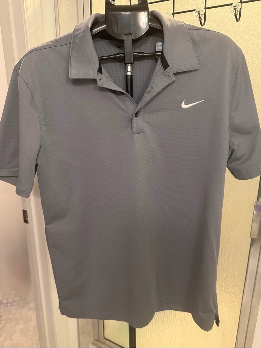 Nike Men's Grey Dri-FIT Short Sleeve Polo Shirt - Size Large $25 GUC